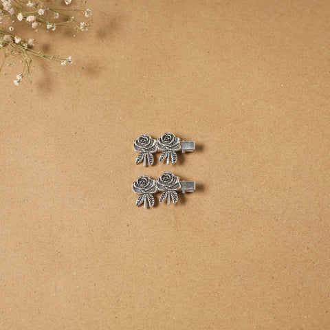 German silver hair clip (set of 2) 13 - handcrafted