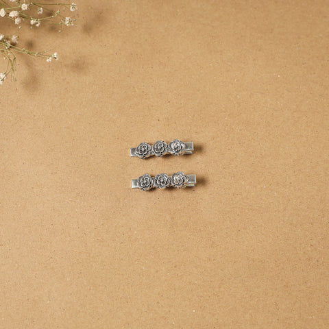 German silver hair clip (set of 2) 18 - handcrafted