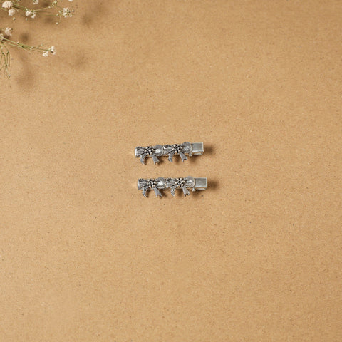 German silver hair clip (set of 2) 19 - handcrafted