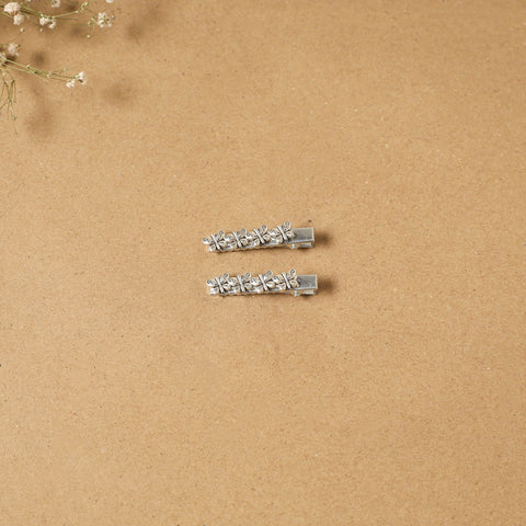 German silver hair clip (set of 2) 21 - handcrafted