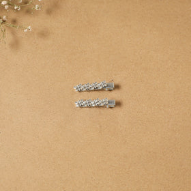 German silver hair clip (set of 2) 21 - handcrafted