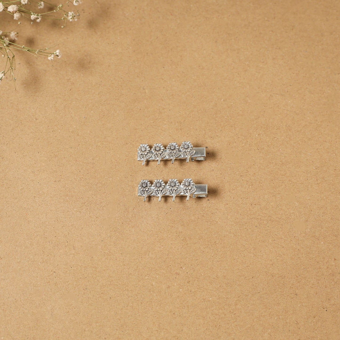 German silver hair clip (set of 2) 24 - handcrafted