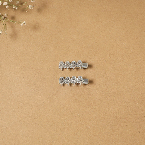 German silver hair clip (set of 2) 24 - handcrafted