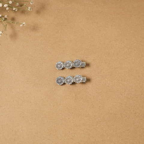 German silver hair clip (set of 2) 25 - handcrafted