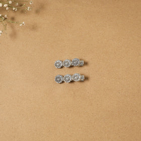 German silver hair clip (set of 2) 25 - handcrafted