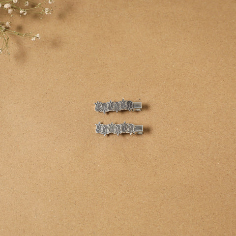 German silver hair clip (set of 2) 28 - handcrafted