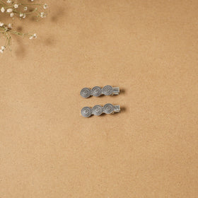German silver hair clip (set of 2) 29 - handcrafted