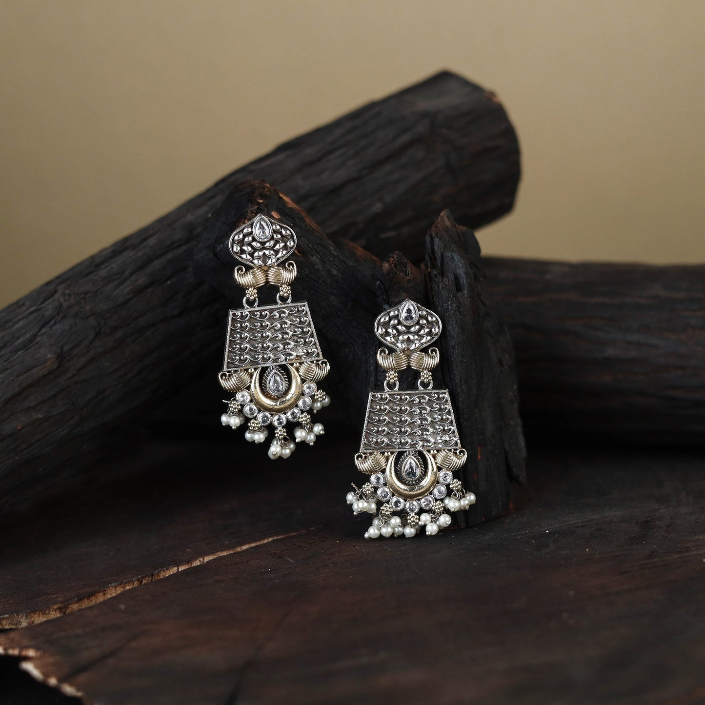 White German Silver-Plated Classic Earrings