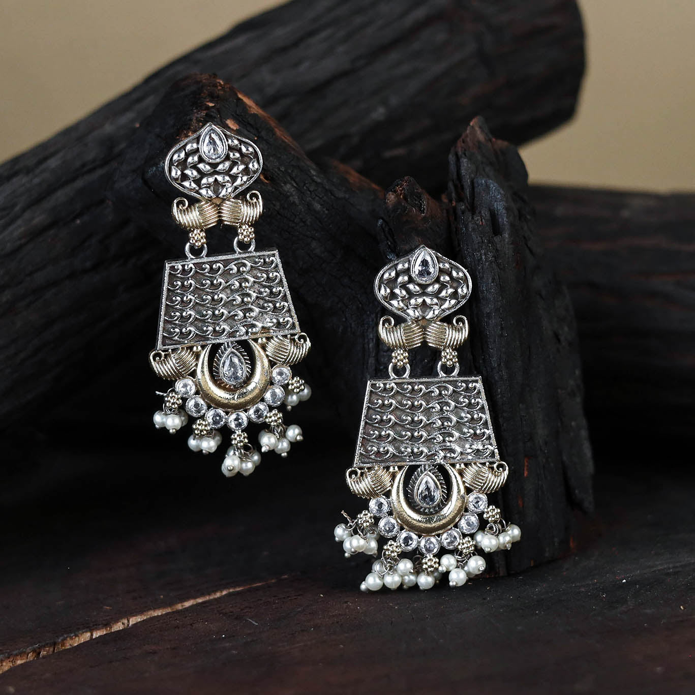 White German Silver-Plated Classic Earrings