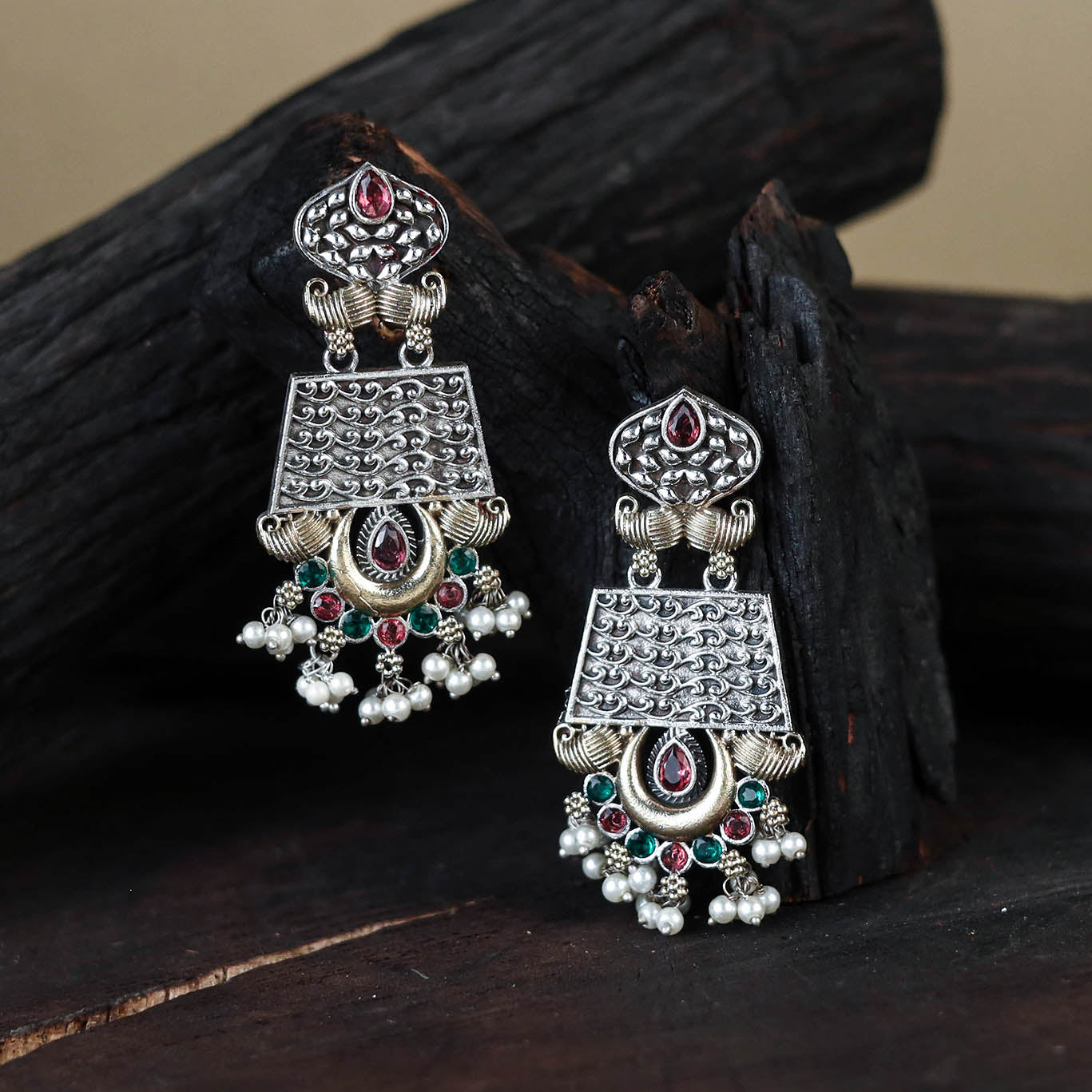 White German Silver-Plated Classic Earrings