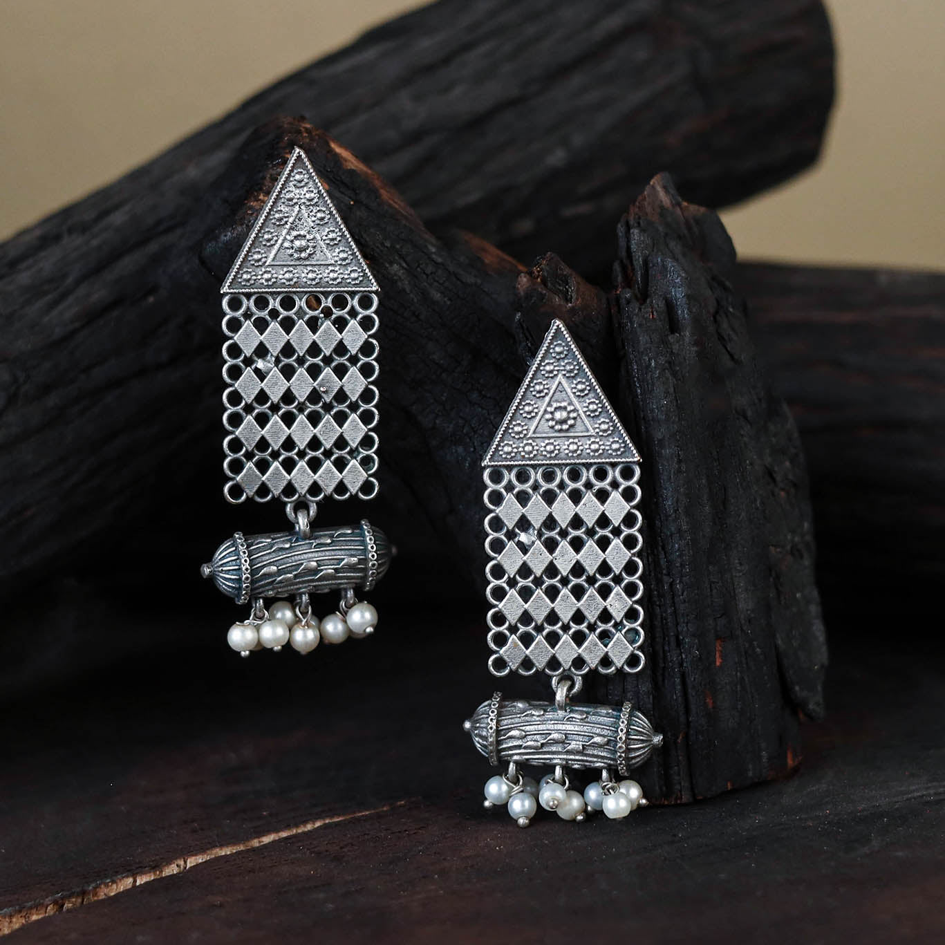 German Silver-Plated Classic Earrings