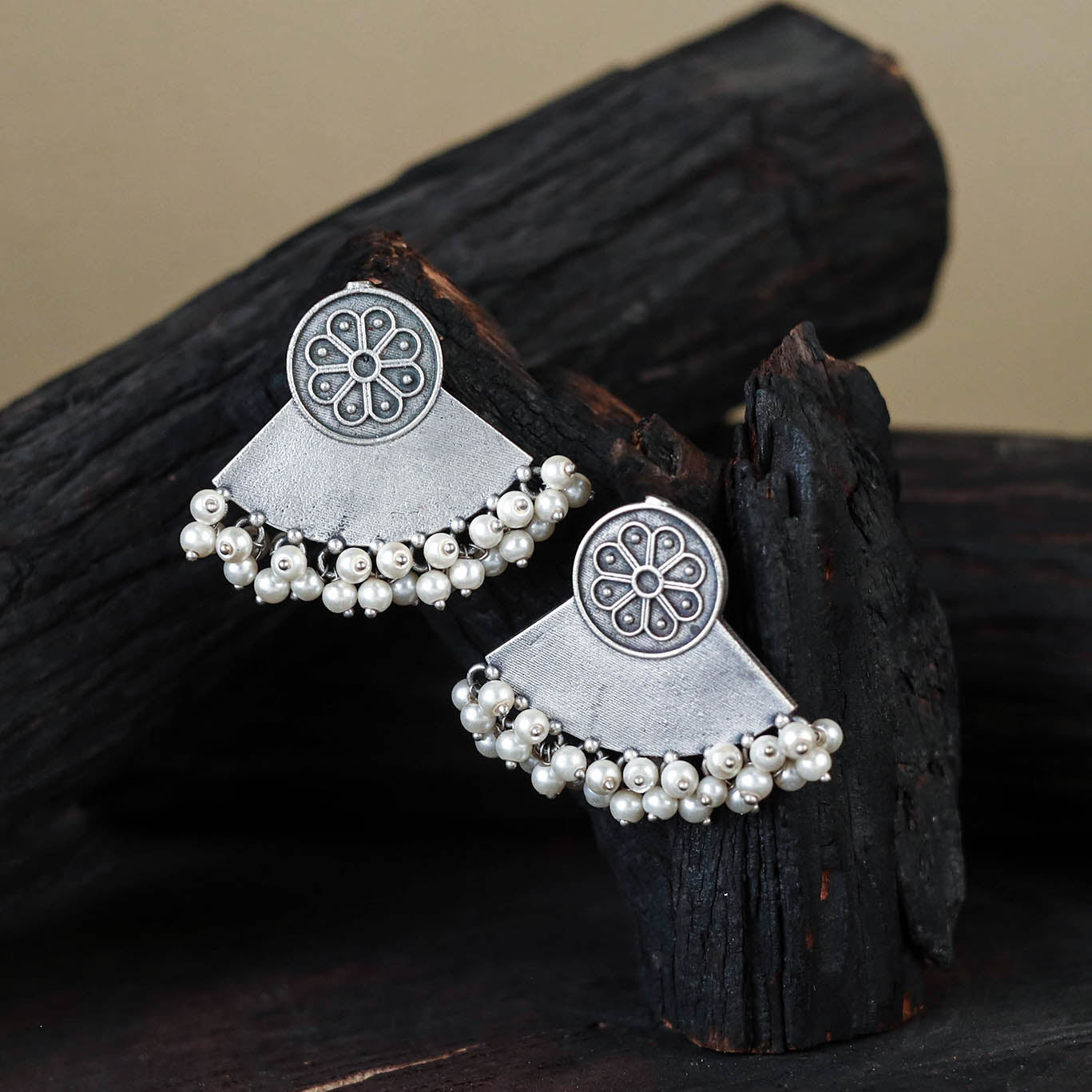 German Silver-Plated Classic Earrings