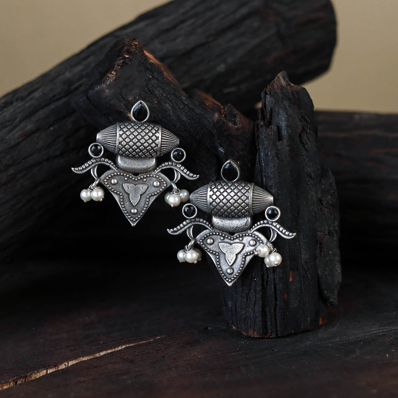 White German Silver-Plated Classic Earrings