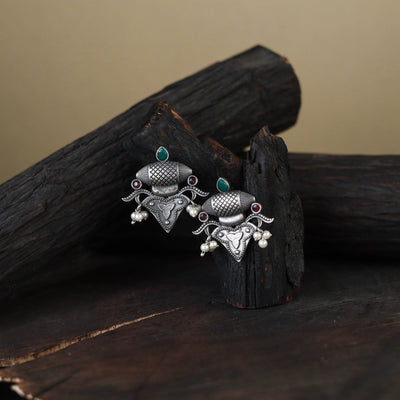 White German Silver-Plated Classic Earrings