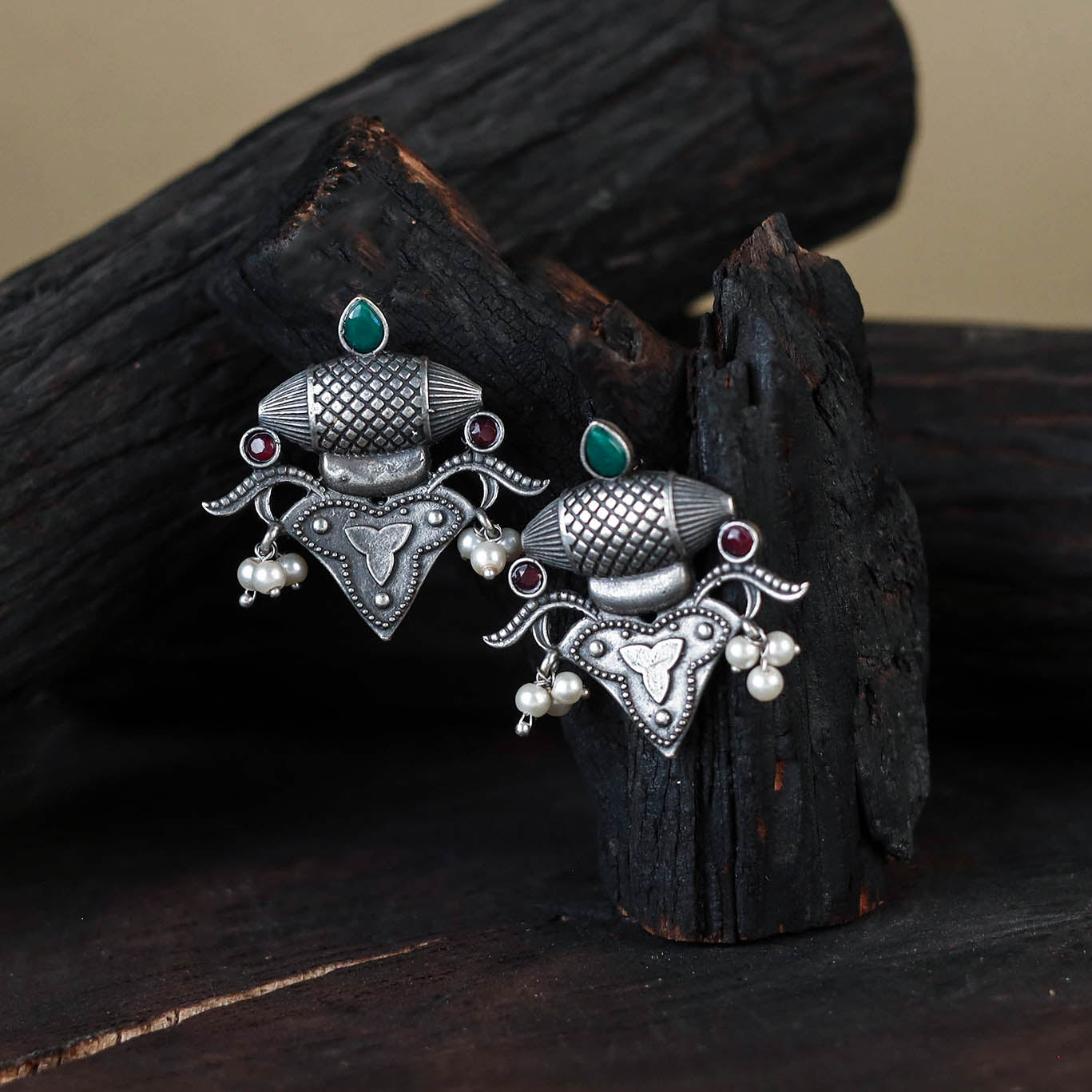 White German Silver-Plated Classic Earrings