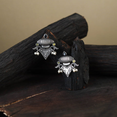 White German Silver-Plated Classic Earrings