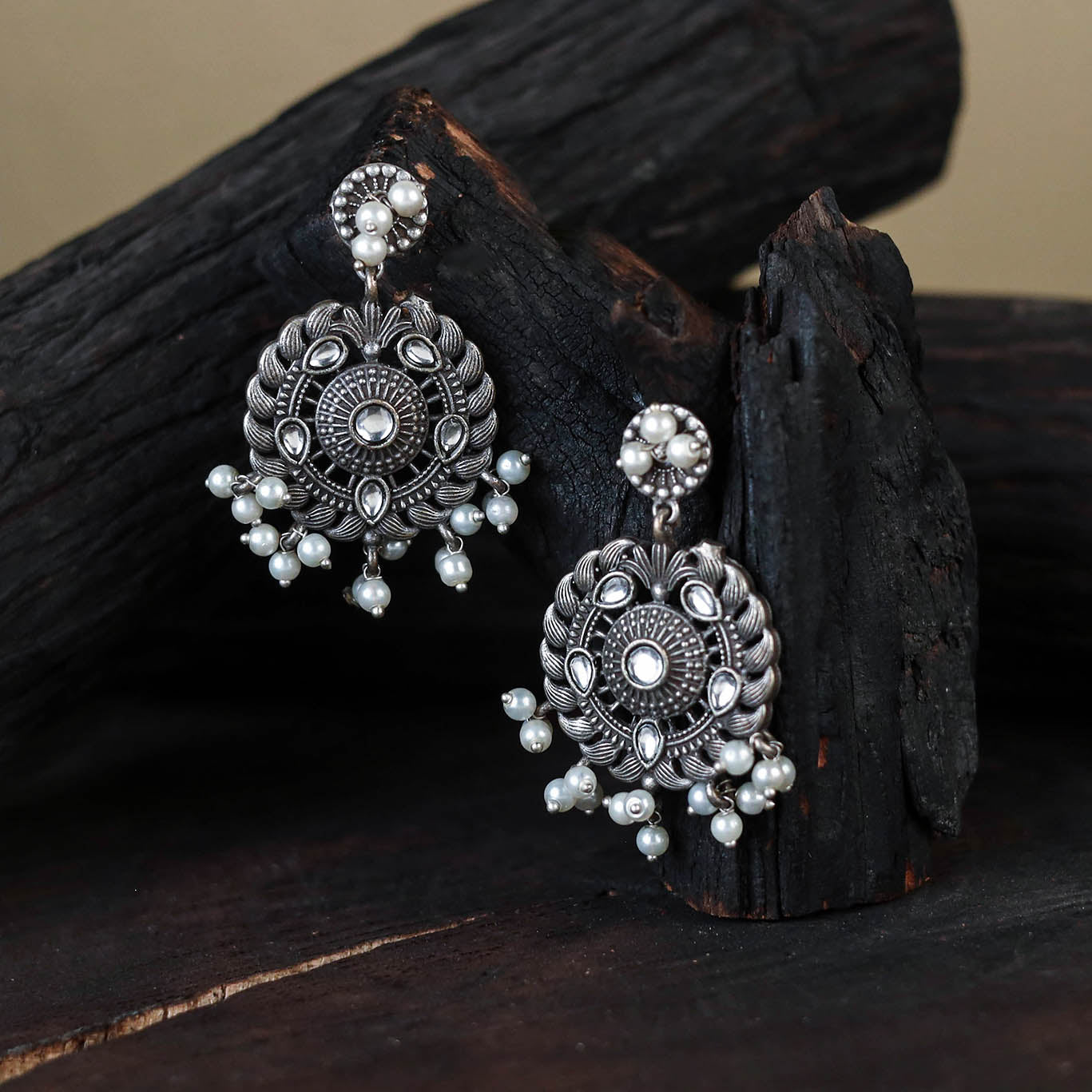White German Silver-Plated Classic Earrings