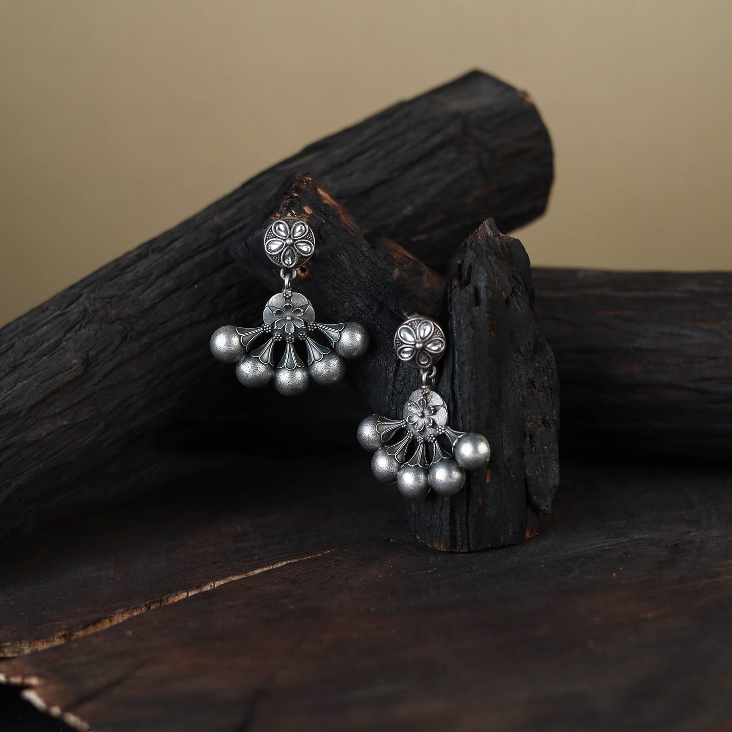 White German Silver-Plated Classic Earrings