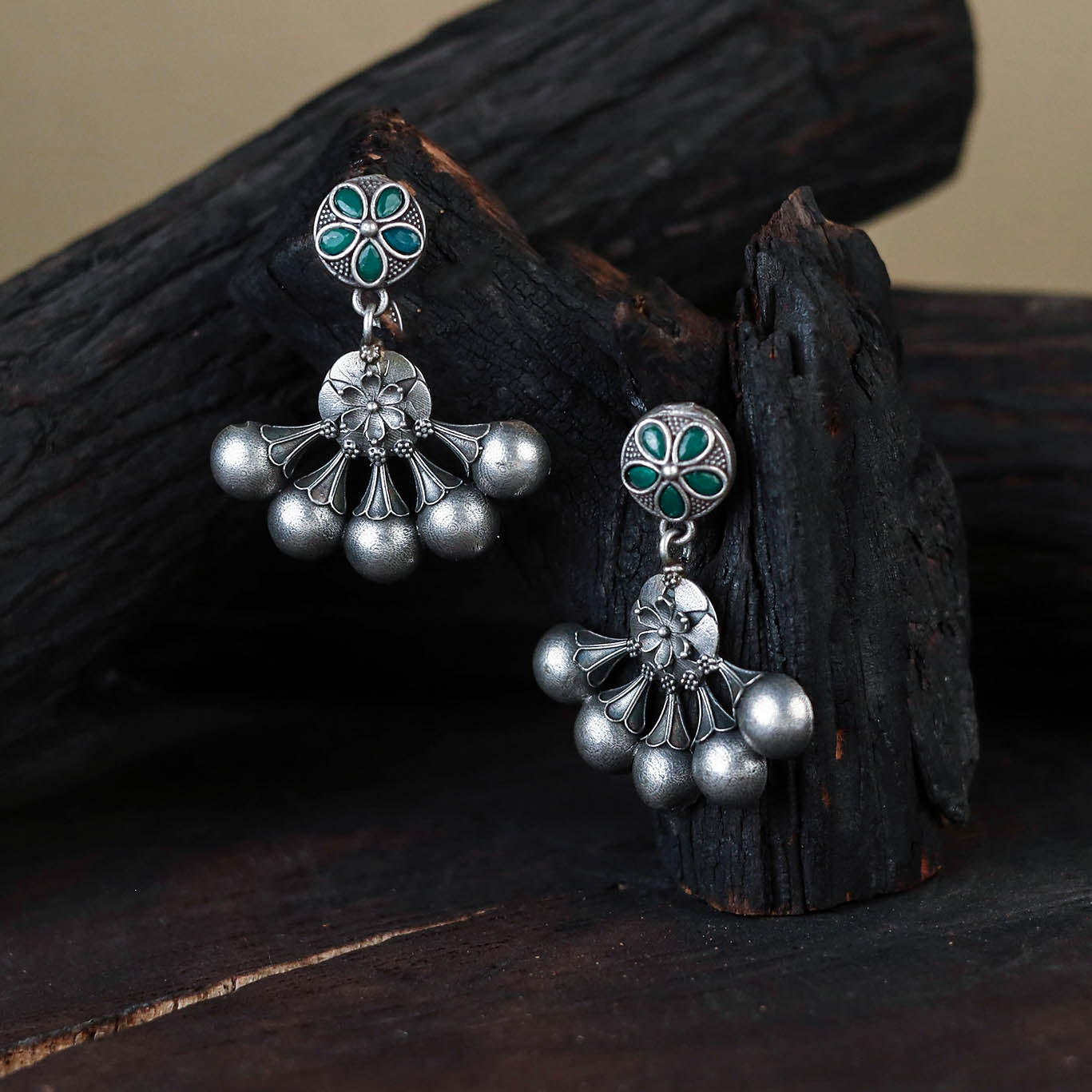 White German Silver-Plated Classic Earrings