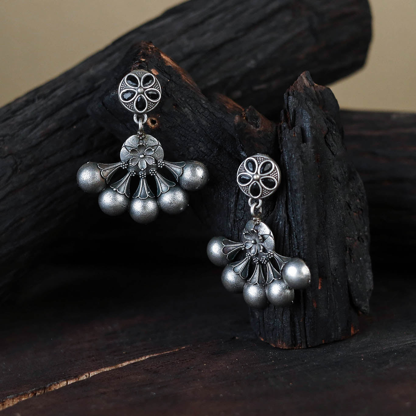 White German Silver-Plated Classic Earrings