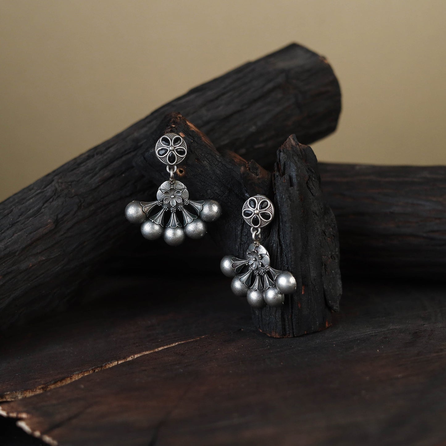 White German Silver-Plated Classic Earrings