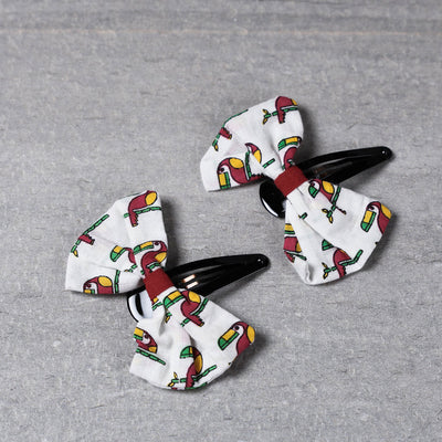  Handmade Gulmohar Flower Tik-Tok Hair Clip (Set of 2) Online l  iTokri.com