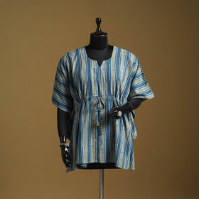 Hand akola short kaftan with tie-up waist 34 - handcrafted