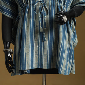 Hand akola short kaftan with tie-up waist 34 - handcrafted