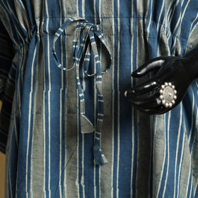 Hand akola short kaftan with tie-up waist 34 - handcrafted