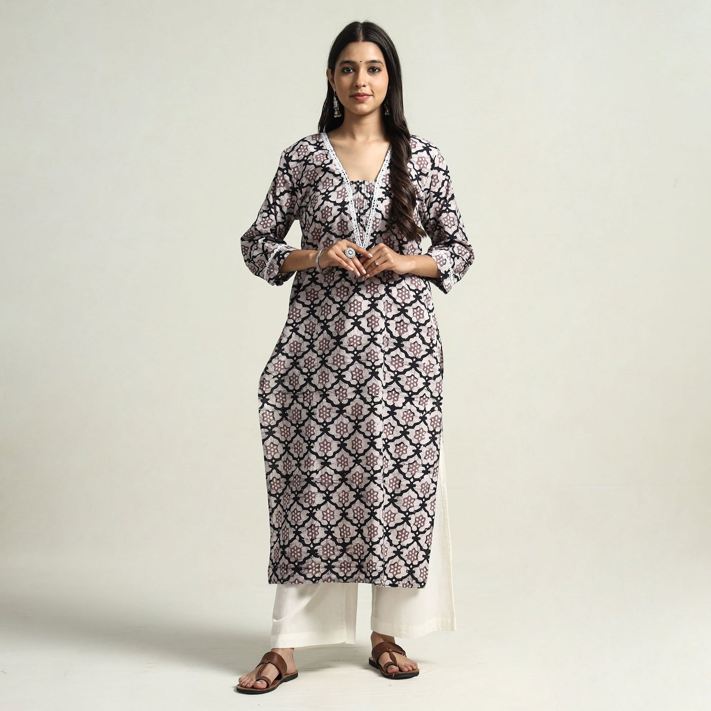 batik printed kurta