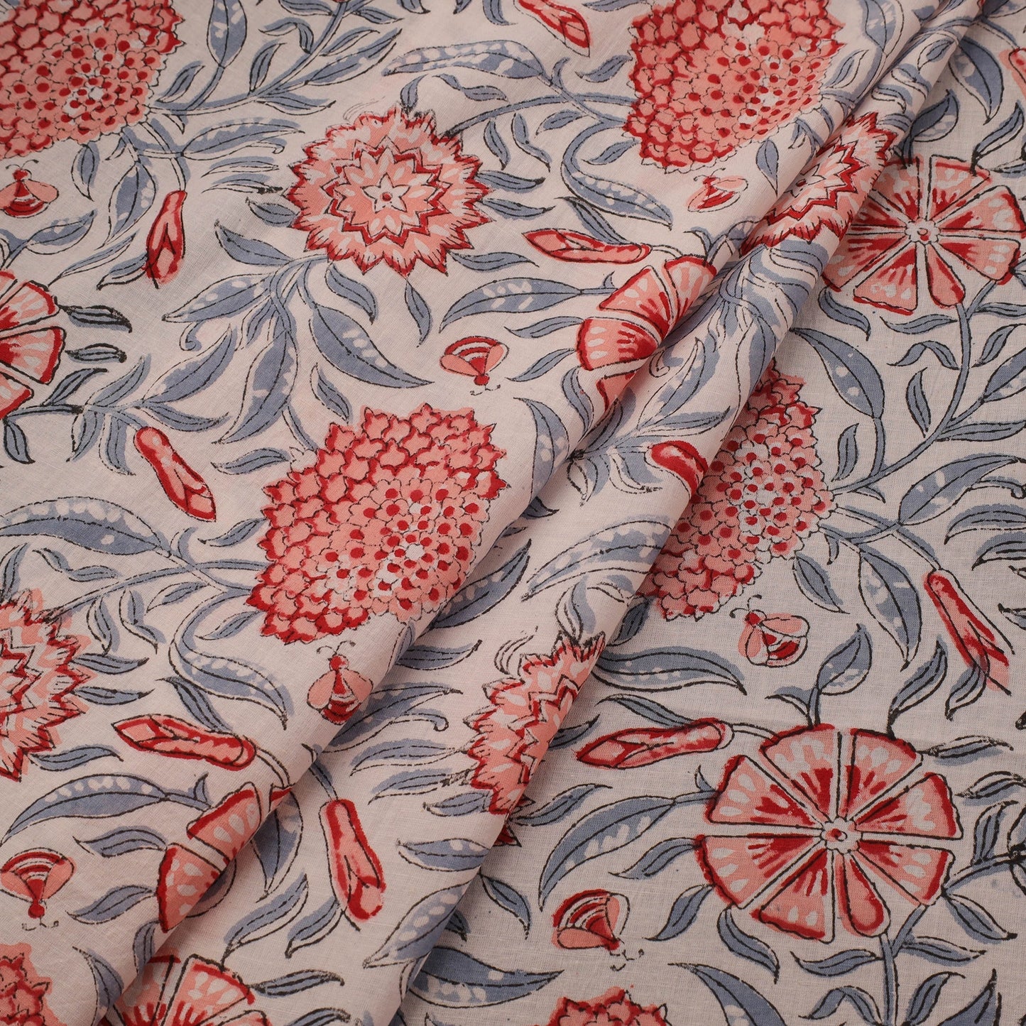 Hand cotton sanganeri fabric 10 - handcrafted