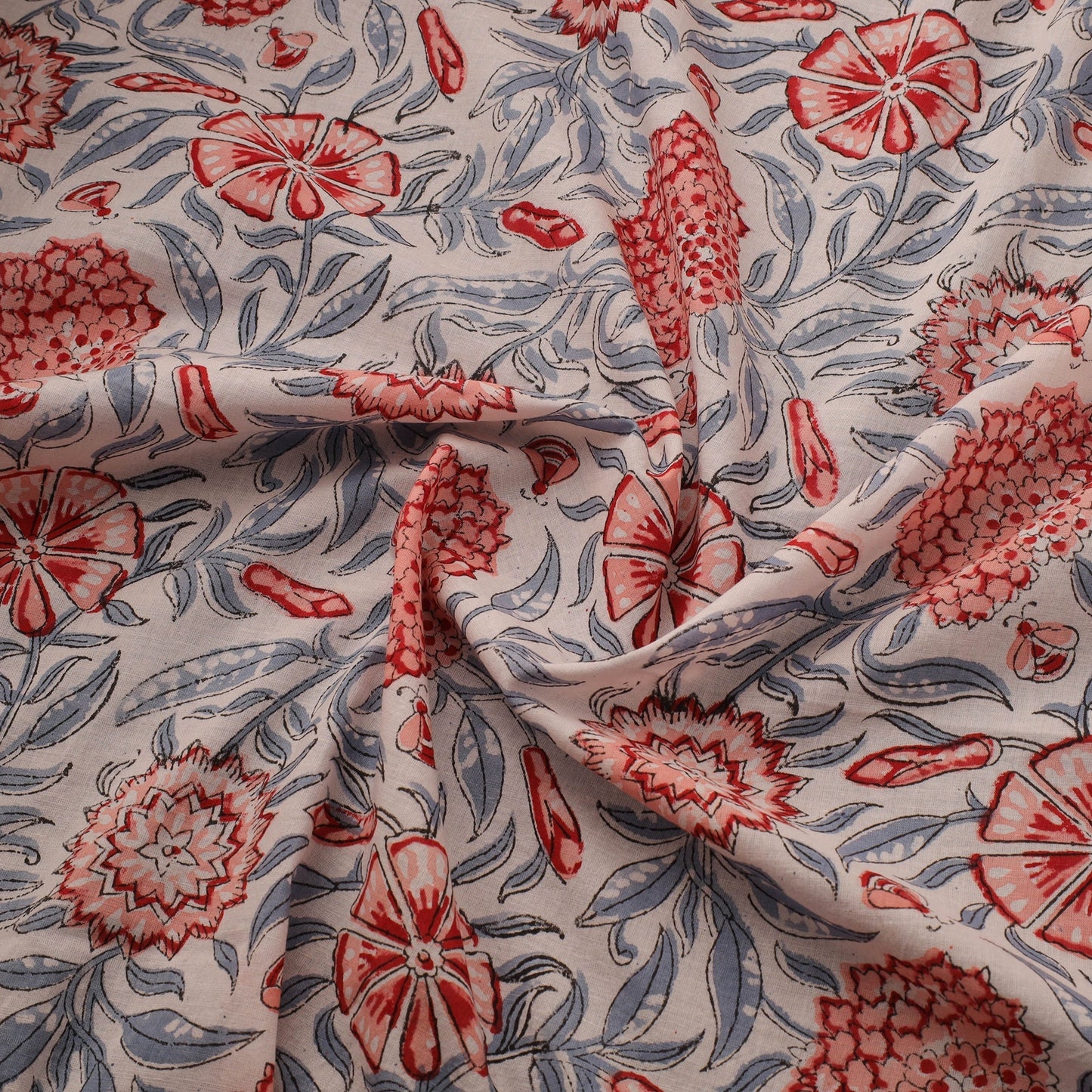 Hand cotton sanganeri fabric 10 - handcrafted