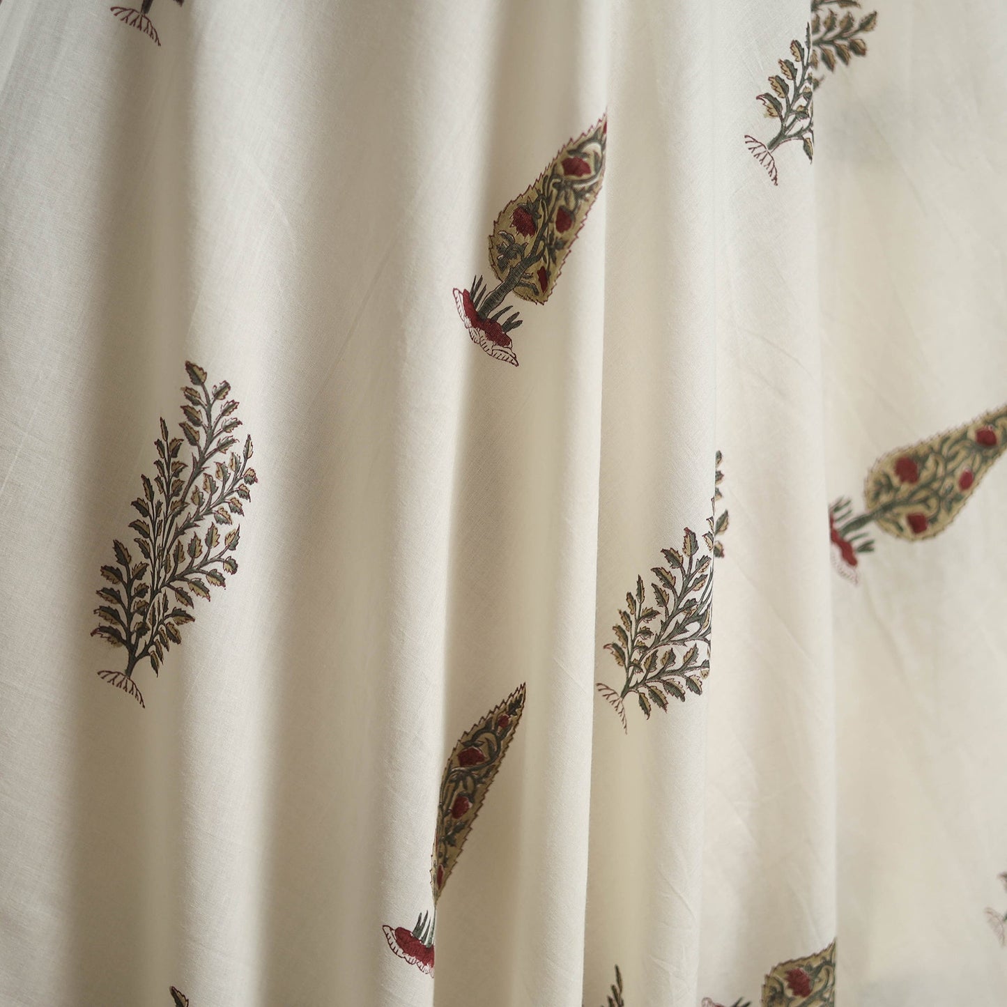 Hand block print cotton sanganeri fabric 17 - handcrafted