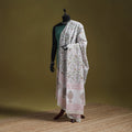 Hand cotton sanganeri floral dupatta 21 - handcrafted