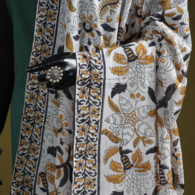Hand cotton sanganeri floral dupatta 31 - handcrafted