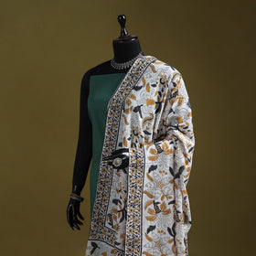 Hand cotton sanganeri floral dupatta 31 - handcrafted