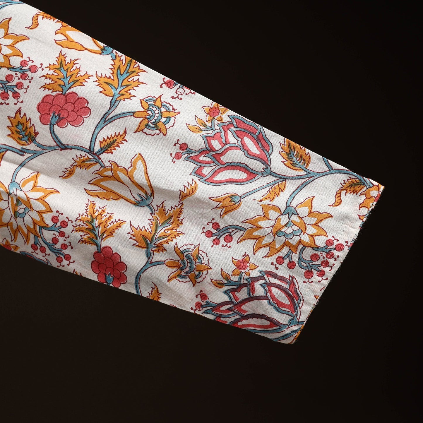 White - hand cotton sanganeri readymade blouse 04