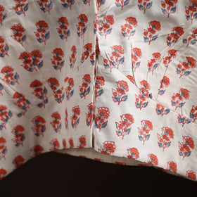 White - hand cotton sanganeri readymade blouse 08
