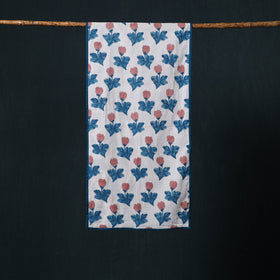 Hand block print cotton sanganeri stole 19 - handcrafted