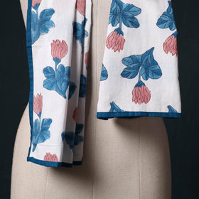Hand block print cotton sanganeri stole 19 - handcrafted