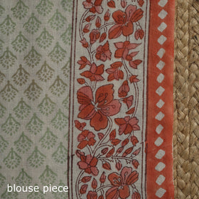 Hand merino wool sanganeri saree 05 - handcrafted