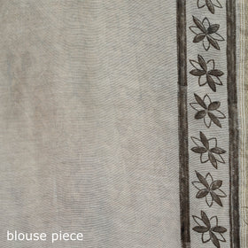 Hand block print natural dyed chanderi silk akola saree 06