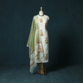 Hand block print sanganeri cotton 3pc unstitched dress