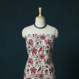 Hand block print sanganeri cotton 3pc unstitched dress