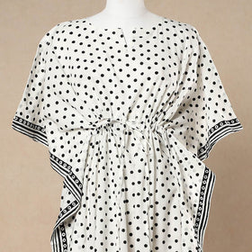 Buy Hand Block Printed Cotton Kaftan with Tie-Up Waist l iTokri.com