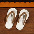 White Hand Braided Cotton Stitched Home Slipper