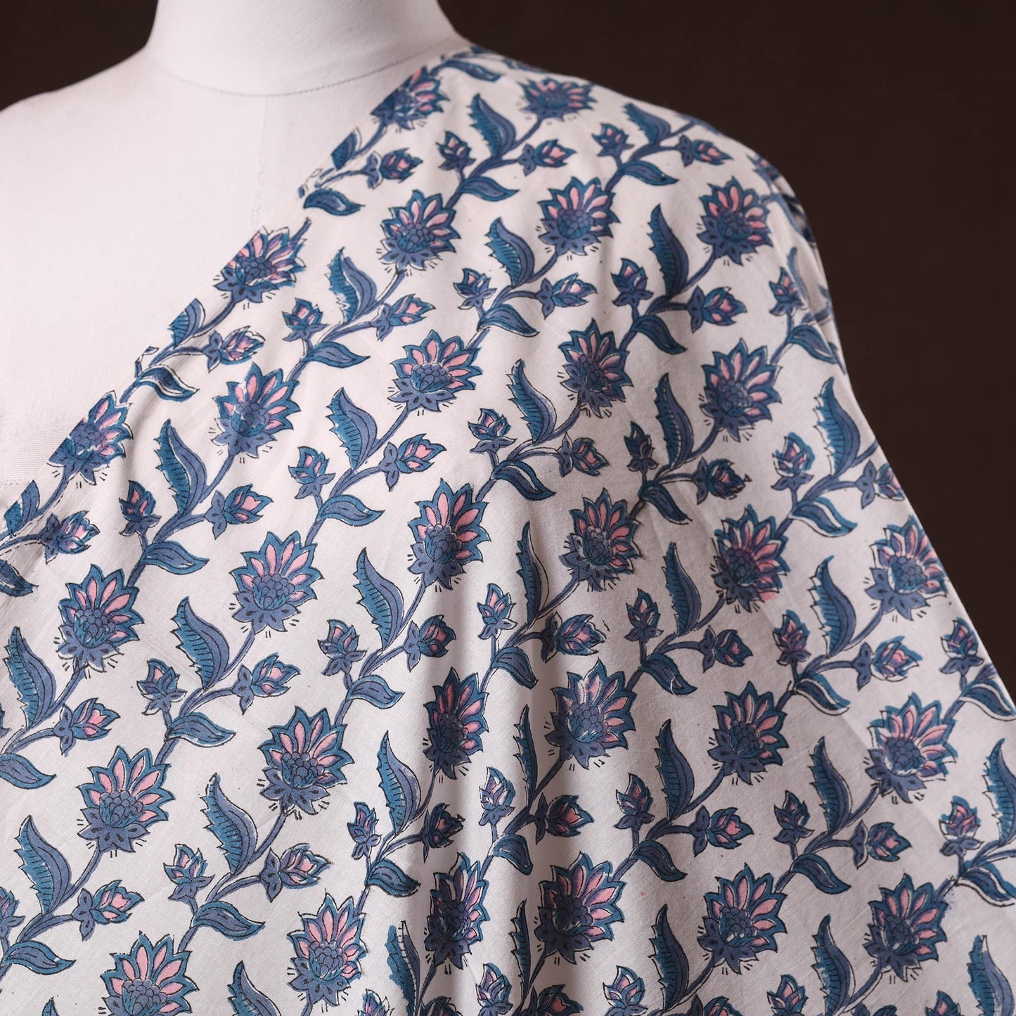 Hand cotton sanganeri fabric 17 - handcrafted