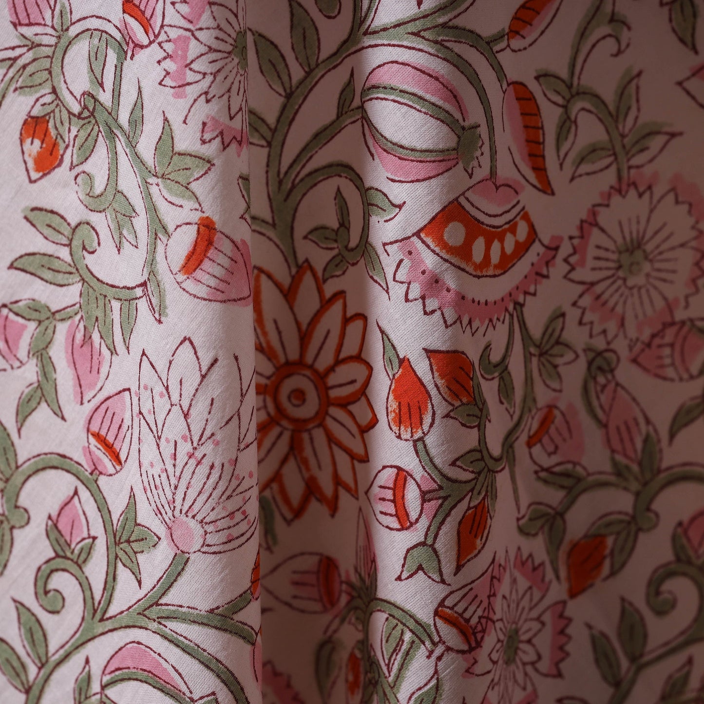 Hand cotton sanganeri fabric 37 - handcrafted