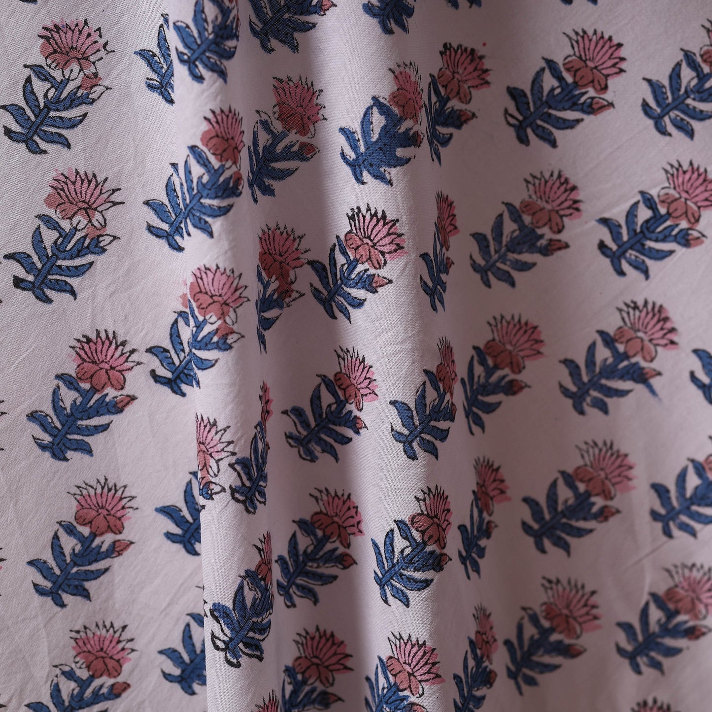 Hand cotton sanganeri fabric 40 - handcrafted