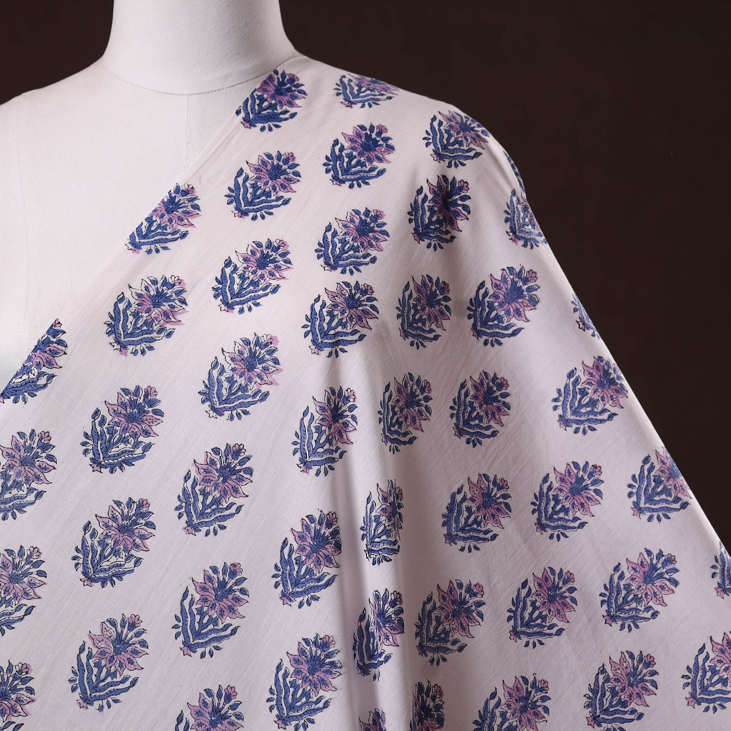 Hand cotton sanganeri fabric 46 - handcrafted